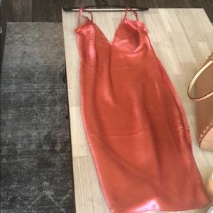 Beautiful red orange silk dress from Express.